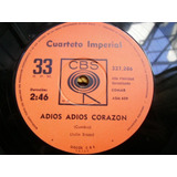 Cuarteto Imperial / Adios Adios Corazon - Simple De Vinilo