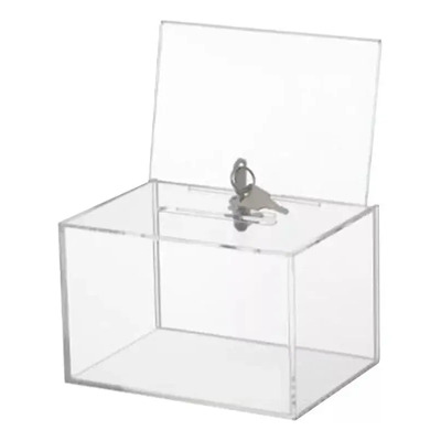 Cofre Transparente Para Urnas De Caridade.