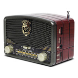 Radio Portátil Bluetooth Vintage Retro Recargable Usb Aux