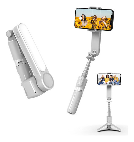 Palo Para Selfies Con Trípode, Bluetooth, Mini Luz Para Self