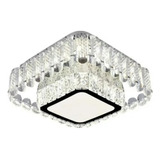 Lustre Cristal Led Quadrado Cantos 3em1 Nitrolux