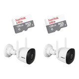 2 Câmeras Wi-fi Externa Im5 Sc Intelbras + 2 Cartão Sd 128gb
