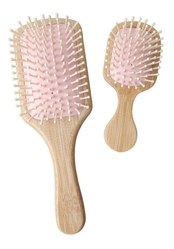 Cepillo Bambú Cabello Kit X 2