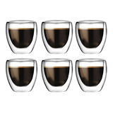 Set X 6 Vasos 250ml Cafe Doble Tipo Nespresso Dolce Gusto