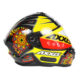 Capacete Para Moto Axxis  Draken  Preto E Amarelo Simian Tamanho G 