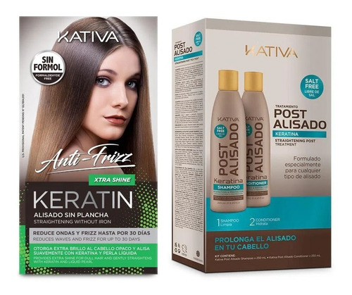 Kit Kativa Alisado+post Shine - mL a $130