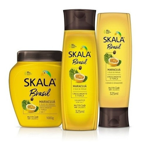 Kit Skala Tratamento Shampoo+condicionador+máscara Maracuja