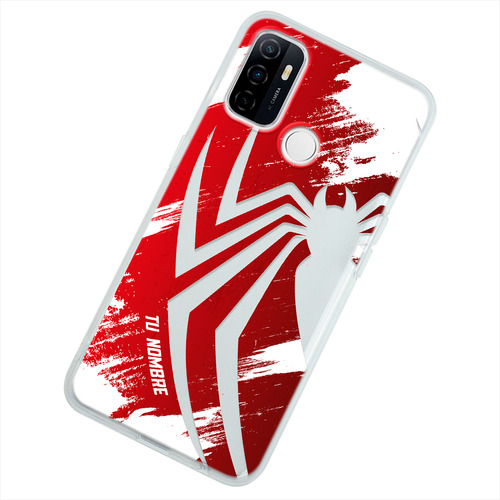 Funda Para Oppo Spiderman Logo Con Nombre Personalizada