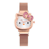 Reloj Hello Kitty De Metal Vintage Reloj Kawaii Correa Magne