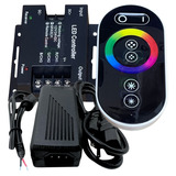 Controladora + Controle Rgb Touch P/ Leds 12v + Fonte 10a Pt