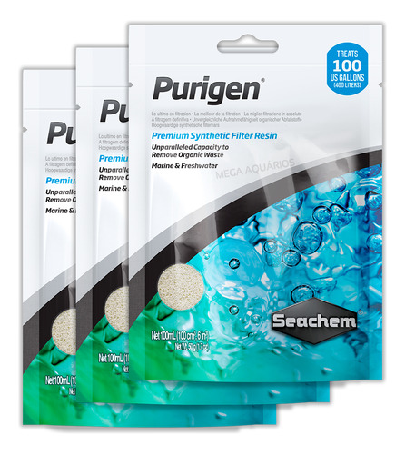 Seachem Purigen Kit 300ml Mídia Polímero Sintética Aquario