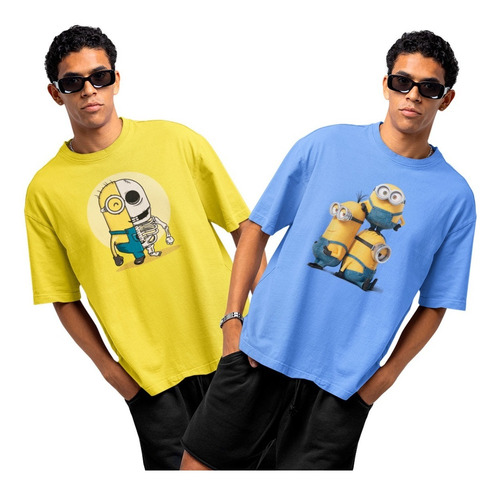 Kit 2 Camisetas Camisas Minions 100% Algodão Frete Grátis!