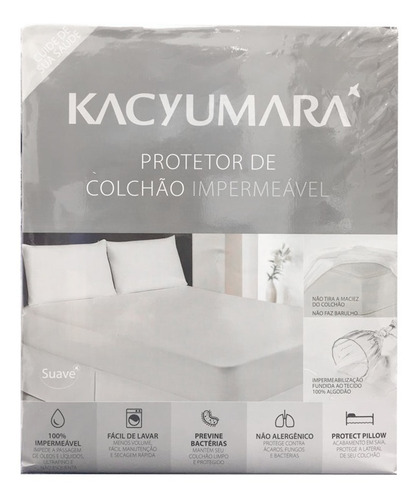 Protetor De Colchão Kacyumara 100% Impermeável Solteiro