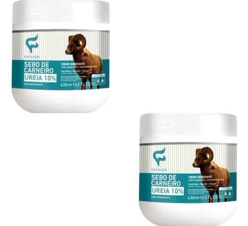 Kit 2 Creme Pés E Mãos Sebo De Carneiro Ureia 10% Rachaduras