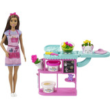 Barbie Juego De Florista Con Muñeca Morena De 12 Pulgadas,.