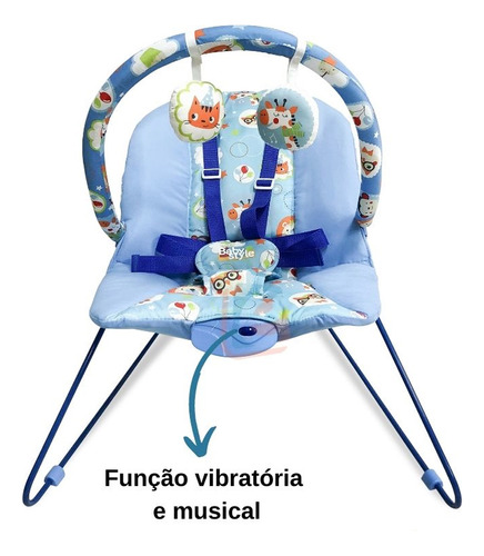 Baby Style Repouseira Lite Cadeira De Balanço Para Bebê Azul Azul-celeste