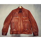 Campera De Cuero Airborn Marron Cuero Oveja Hombre