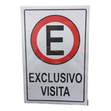 Señalizacion Cartel Adhesivo Exclusivo Visita 20x30cm