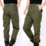 Pantalones Tácticos De Trekking Para Hombre, Color Verde Mil