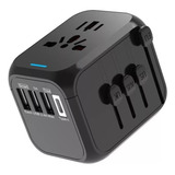 Adaptador De Soquete De Viagem Universal Q-socket 3usb Tipoc