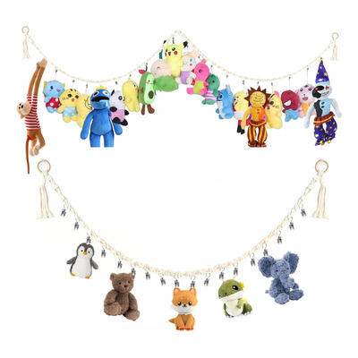2 Hamaca Almacenamiento Para Decoración De Peluche 40 Clips
