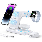 Cargador Inalámbrico 3 En 1 Para iPhone Y Apple Watch, Blanc