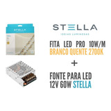 Kit Com 6 Fita Stella 10w/m 2700k + 6 Fonte Stella 12v 60w