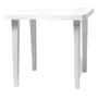 Mesa Plástica Cuadrada 78x78 cm Blanca con Agujero para Sombrilla | Envío gratis