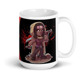 Michonne Taza Grande 15oz The Walking Dead Cerámica Blanca