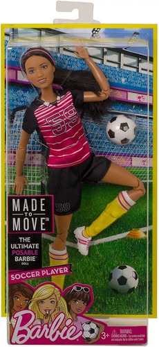 Barbie Made To Move Soccer Player Mattel Fcx82