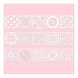 Stencil Plantilla Mosaicos Azulejo 10x10 15 Diseños Modern::