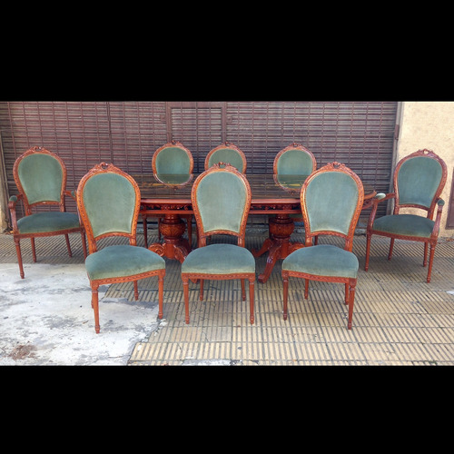 Marzzela Juego Comedor Frances Luis Xvi Mesa Sillas Sillones