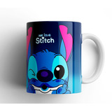 Taza Blanca Disney Stitch 325ml Lilo & Stitch Cafe 24hrs 