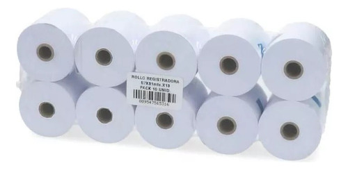 Rollo Papel Sumadora Blanco 57 Mm X 31 Mts (10 Unidades)