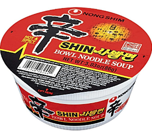 Lamen Coreano Nongshim Shin Macarrão Apimentado Spicy