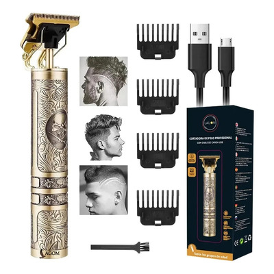Trimmer Cortadora de Pelo Profesional Sin Cable Calavera Oro USB Ideal para Regalo Hombre Mexicano Cuchillas Acero Inoxidable Motor Potente 4 Peines Guía, Impermeable Fácil Limpieza Recargable | MercadoLibre