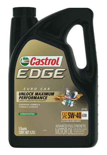 Aceite Castrol Edge 5w-40 Euro Sintetico 4.73 Litros