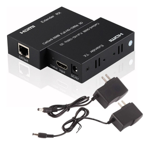 Extensor De Hdmi 60m Cat 5e/6 Full Hd 1080p 60hz 3d