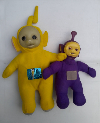 Teletubbies Laa Laa Y Tinky Winky Peluches 26cm Y 20cm Aprox