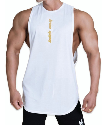 Simple Playeras Hombre Deportiva Gym Spandex Tank Top Fit 