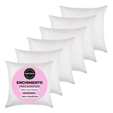 Kit 6 Refil Enchimento 40x40 Almofada Fibra Siliconada 250g