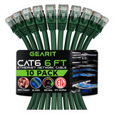 Gearit Cable Ethernet Cat 6 De 6 Pies (paquete De 10) - Cabl