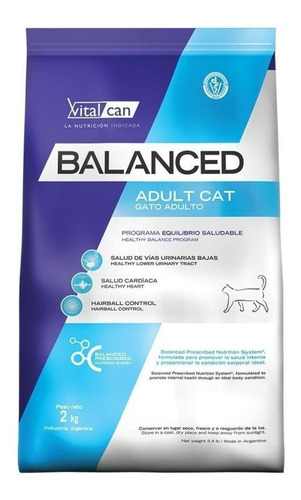 Alimento Vitalcan Balanced Para Gato Adulto Sabor Mix En Bolsa De 2 kg