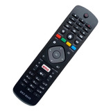 Controle Compatível Tv Philips Smart Netflix Pronta + Pilhas