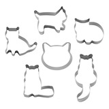 Set Moldes De Galleta Diseño Gato Gatito Cortador Repostería