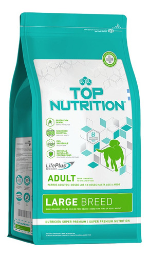 Alimento Top Nutrition Super Premium Para Perro Adulto De Raza Grande Sabor Mix En Bolsa De 15 kg