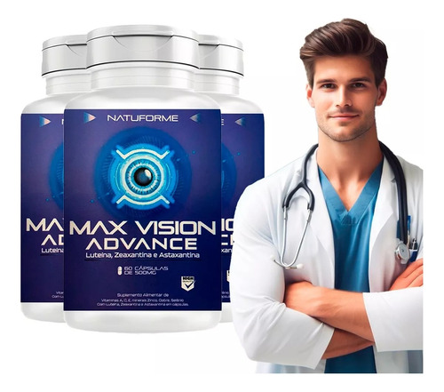3x Max Vision Advance - Luteína, Zeaxantina & Astaxantina