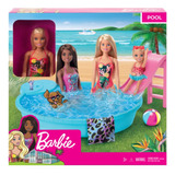 Barbie Piscina Pileta Con Accesorios 