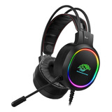 Headset Gamer K-mex Ar43 Digital 7.1 Led Rgb Conexão Usb