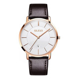 Relojes De Cuarzo Ultradelgados Simples Para Hombre Olevs 58 Color Del Fondo Brown Rose White